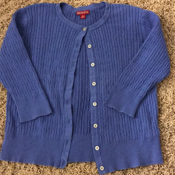 MERONA blue cardigan size:M - Picture 1 of 4
